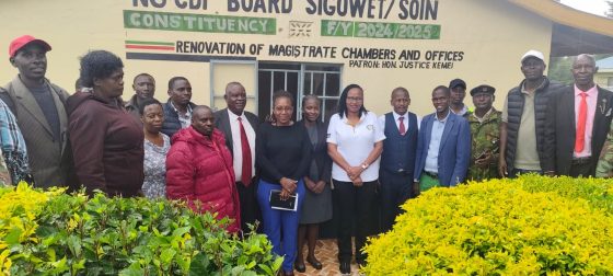 A site visit to the proposed Chepkemel Law Courts in readiness for its operationalization.